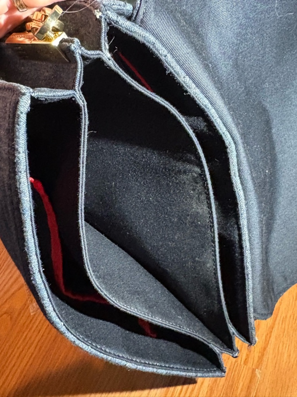 Tommy Hilfiger Denim Shoulder Bag with Red and Blue Strap Y2K - Picture 11 of 12